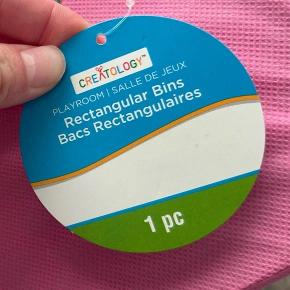 Colorful Heart Pattern Storage Bin - Picture 3 of 3